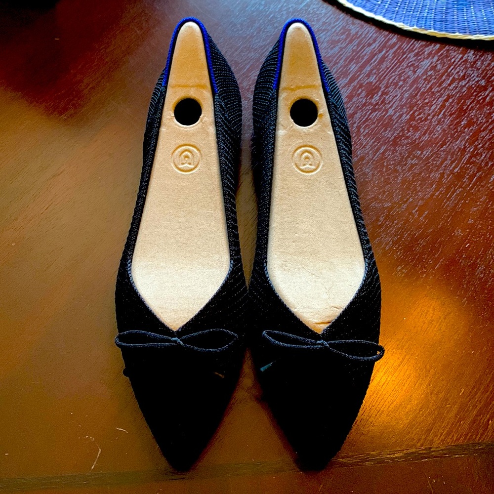 Rothy’s The Bow Point, size black, 8, New In Box